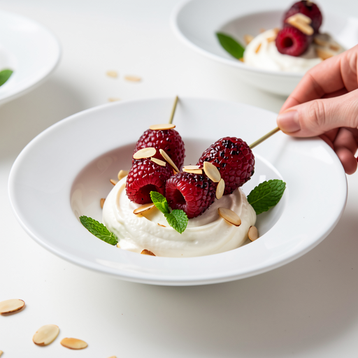 Recipe for: Grilled raspberries with mascarpone - photo 1