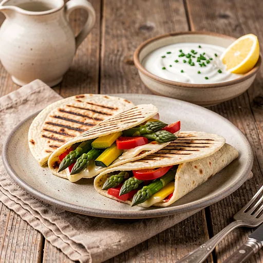 Recipe for: Grilled tortillas with spring vegetables - photo 1