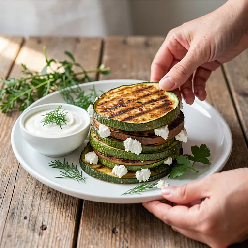 Przepis na: Grillowane placki z cukinii z fetą - zdjęcie 1
