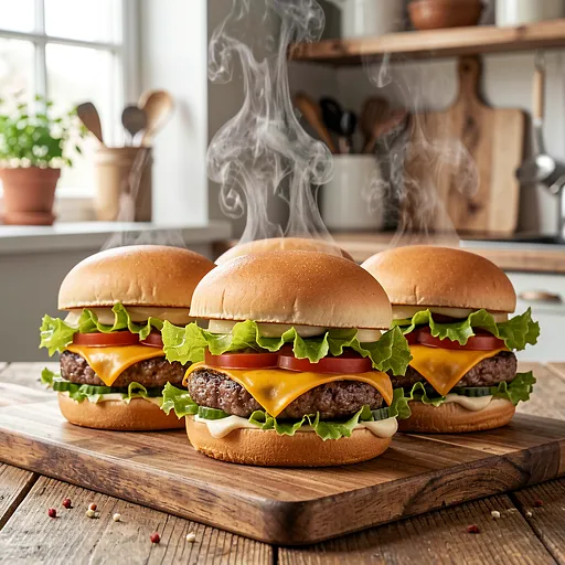 Przepis na: Wołowe burgery z serem i sałatą (polska-nowoczesna) - zdjęcie 1