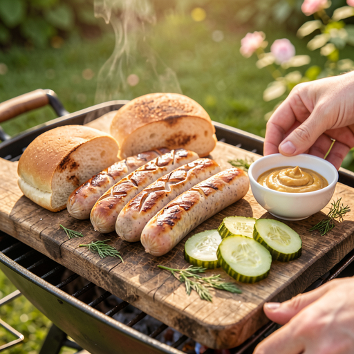 Recipe for: Grilled sausages with pickled cucumbers - photo 1