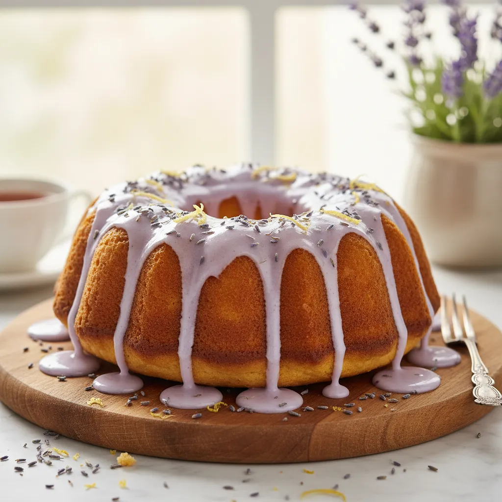 Przepis na: Puchata Babka Cytrynowa z Lawendowym Lukrem - zdjęcie 1