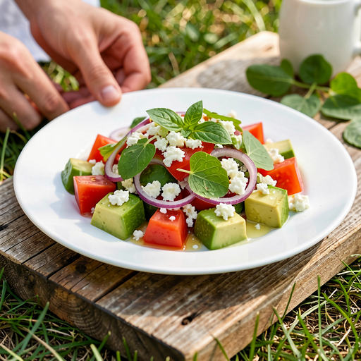 Recipe for: Avocado and Tomato Salad with Sorrel (May Day Twist) - photo 1