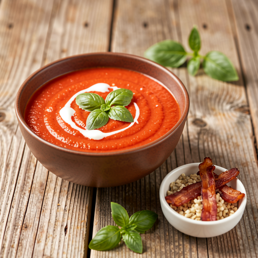 Recipe for: Tomato soup with basil (May edition) - photo 1