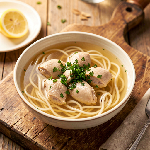 Recipe for: Chicken broth with homemade noodles - photo 1