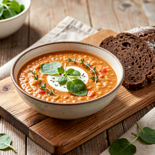 Recipe for: Lentil soup with tomatoes and sorrel (May Day twist) - photo 1