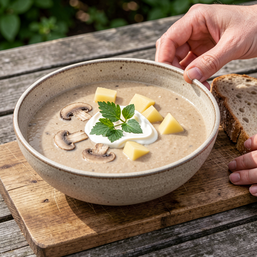 Recipe for: May Day Mushroom Soup with Potatoes - photo 1