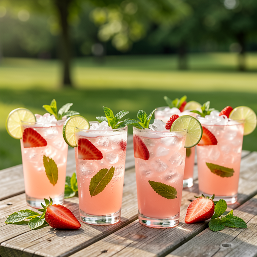 Recipe for: Non-alcoholic mojito with rhubarb - photo 1