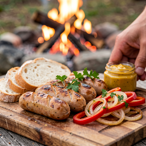 Recipe for: Campfire Sausages with Onion and Pepper - photo 1