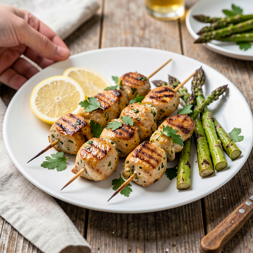 Recipe for: Herb-marinated chicken on a stick - photo 1