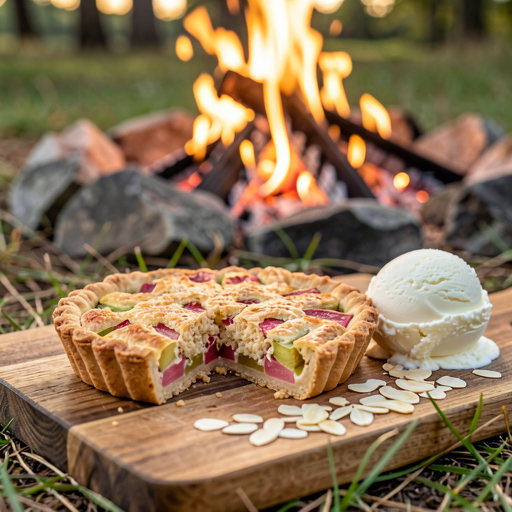 Przepis na: Tarta z rabarbarem pieczona w ognisku - zdjęcie 1