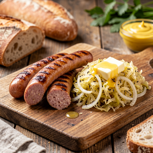 Recipe for: Grilled sausages with sauerkraut - photo 1