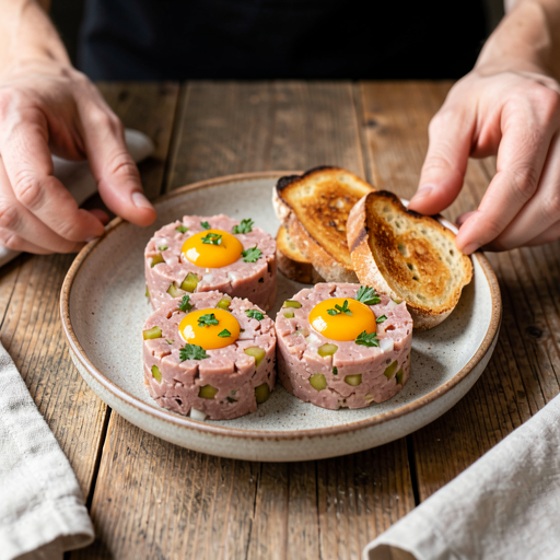 Recipe for: Pork tenderloin with onion and pickled cucumber - photo 1