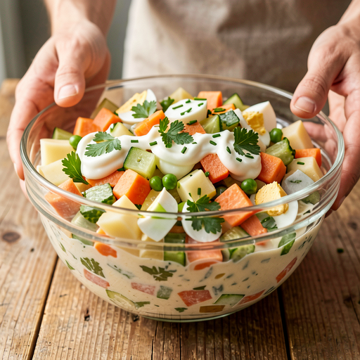 Recipe for: Vegetable Salad with Mayonnaise (Traditional) - photo 1