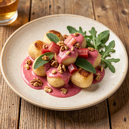 Recipe for: Gnocchi with rhubarb sauce - photo 1