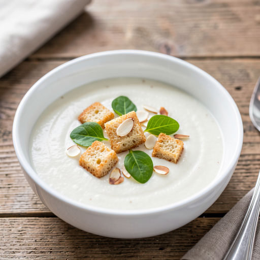 Recipe for: Creamy White Vegetable Soup with Gluten-Free Croutons - photo 1