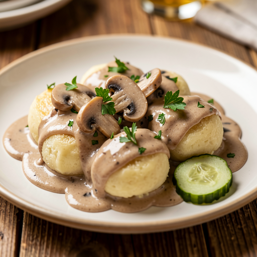 Recipe for: Potato Dumplings with Mushroom Sauce - photo 1