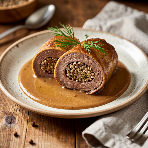 Recipe for: Beef Zrazy Stuffed with Buckwheat Groats - photo 1