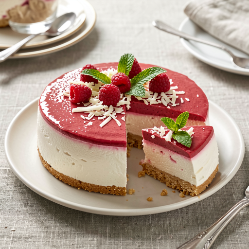 Recipe for: Cold Raspberry Cheesecake (vegetarian, gelatin-free) - photo 1