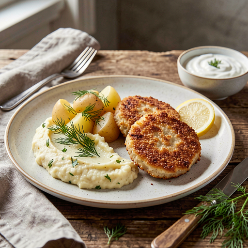 Recipe for: Fish patties with potatoes and dill - photo 1