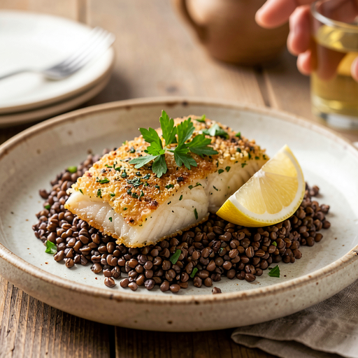 Recipe for: Herb-Crusted Cod with Buckwheat Groats - photo 1