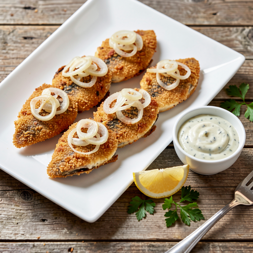 Recipe for: Fried Carp with Onion and Horseradish Sauce - photo 1