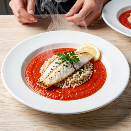 Recipe for: Cod in tomato sauce with bulgur wheat (Polish-modern) - photo 1
