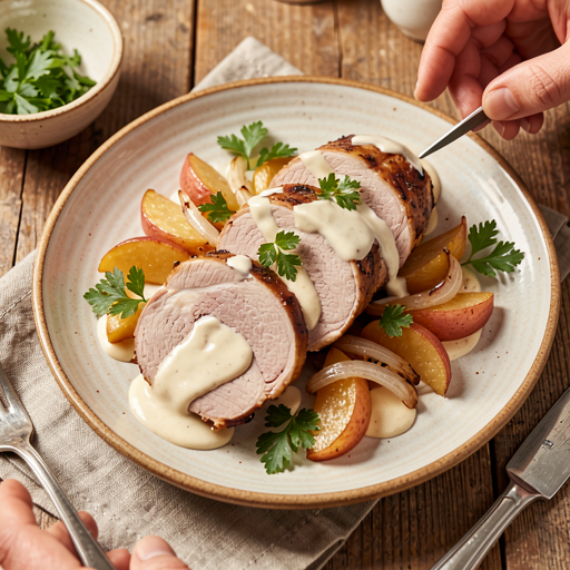 Recipe for: Baked Pork Loin with Apples - photo 1