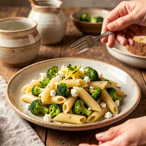 Recipe for: Pasta with Broccoli and Feta Cheese - photo 1