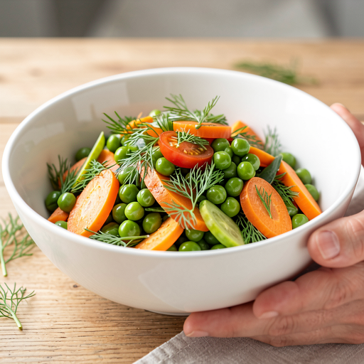 Recipe for: Warm Vegetable Salad with Young Peas and Dill - photo 1
