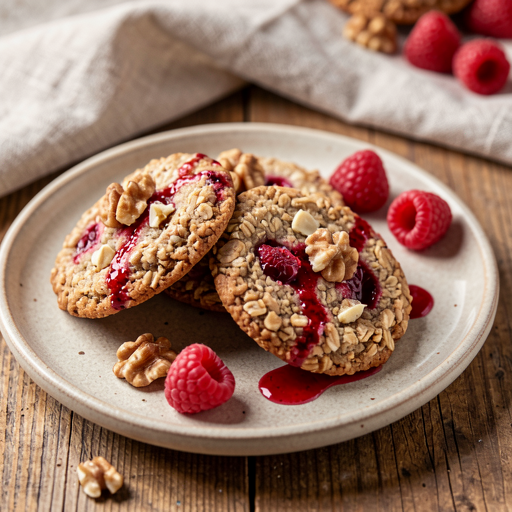 Recipe for: Oatmeal cookies with raspberries - photo 1