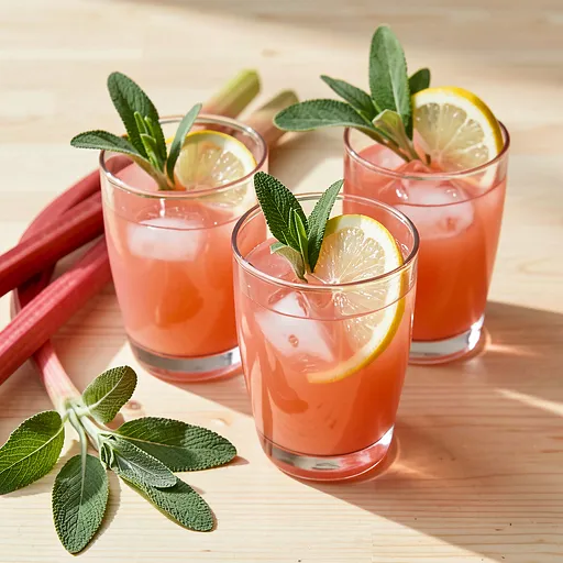 Recipe for: Rhubarb-Ginger Lemonade with Sage - photo 1