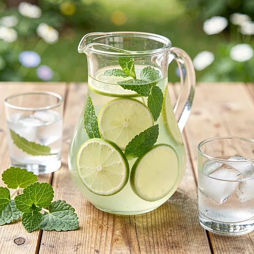 Recipe for: Sour sorrel water with lime and mint - photo 1