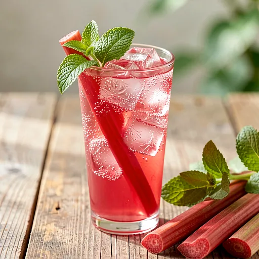 Recipe for: Rhubarb sparkling tonic with lemon balm - photo 1