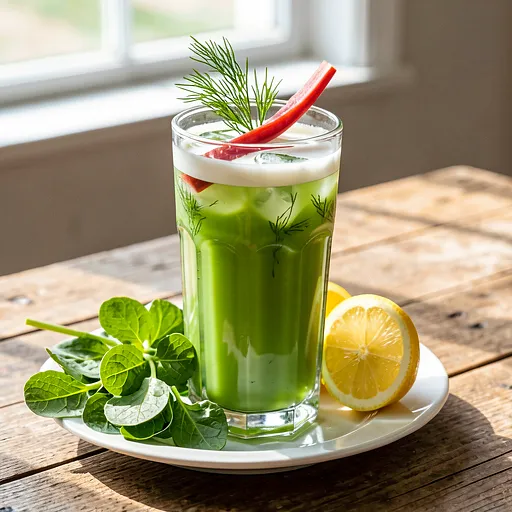 Recipe for: Sorrel cocktail with kefir and dill - photo 1