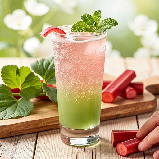Recipe for: Sour Sorrel Drink with Rhubarb and Mint - photo 1