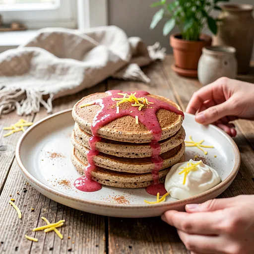 Recipe for: Spelt Pancakes with Rhubarb Compote - photo 1