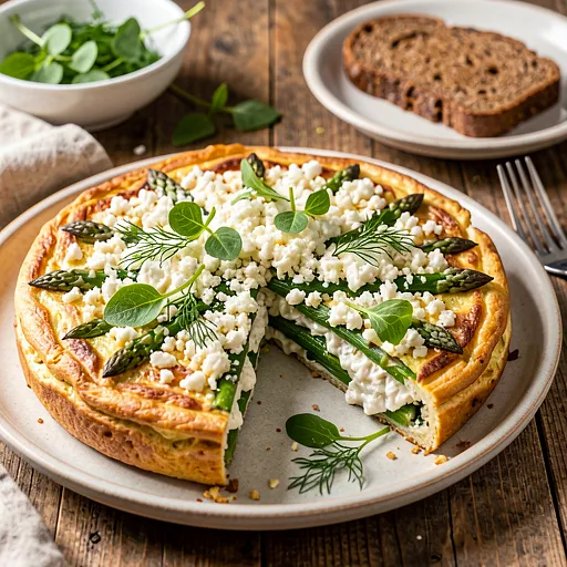 Przepis na: Frittata ze szparagami i serem twarogowym - zdjęcie 1