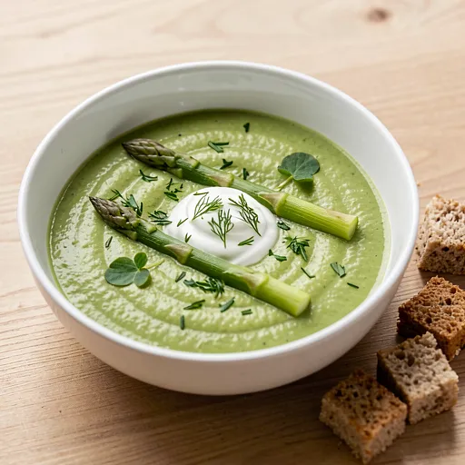 Recipe for: Asparagus cream with natural yogurt and dill - photo 1