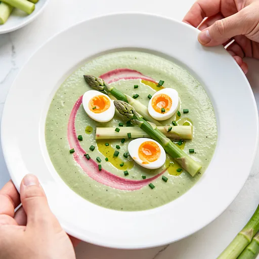 Recipe for: Sorrel soup with yogurt and quail eggs - photo 1