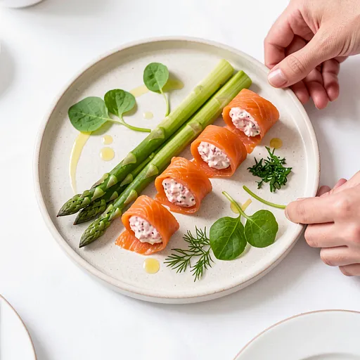Recipe for: Smoked Salmon Rolls with Rhubarb-Horseradish Mousse - photo 1