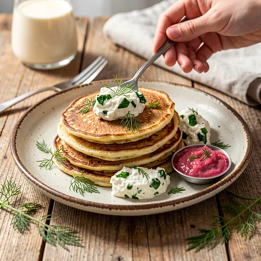 Recipe for: Kashubian pancakes with sorrel and cottage cheese - photo 1