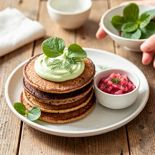 Recipe for: Buckwheat Blinis with Sorrel Cream - photo 1