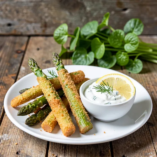 Recipe for: Asparagus sticks with yogurt-dill dip - photo 1