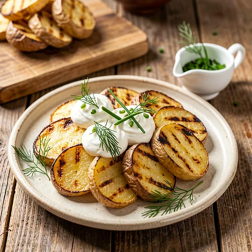 Recipe for: Grilled Potatoes with Herbs and Sour Cream (Polish Spring Twist) - photo 1