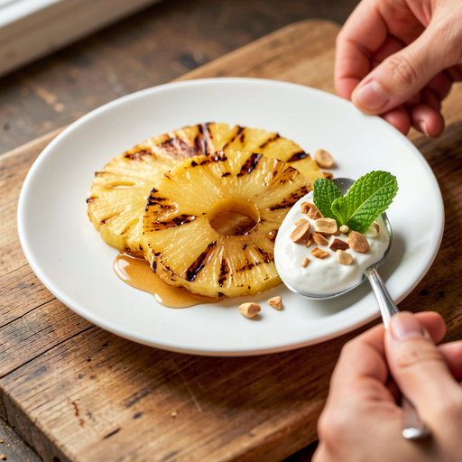 Przepis na: Grillowany ananas z miodem i cynamonem (polska nowoczesna) - zdjęcie 1