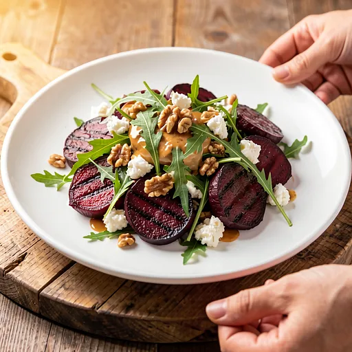 Recipe for: Grilled beets with goat cheese and arugula - photo 1