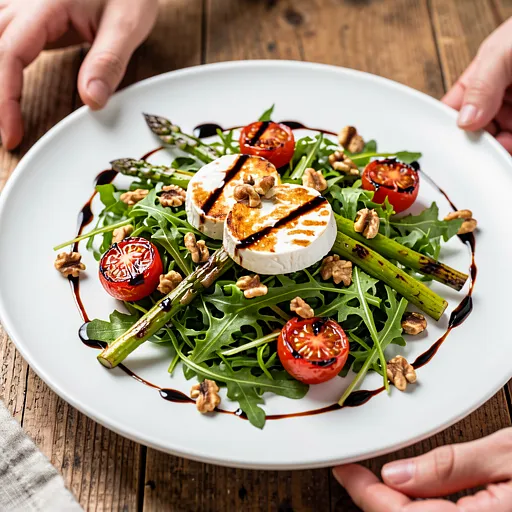 Recipe for: Grilled salad with arugula and cherry tomatoes - photo 1