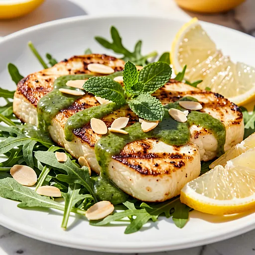 Przepis na: Grillowany ser halloumi z miętą - zdjęcie 1