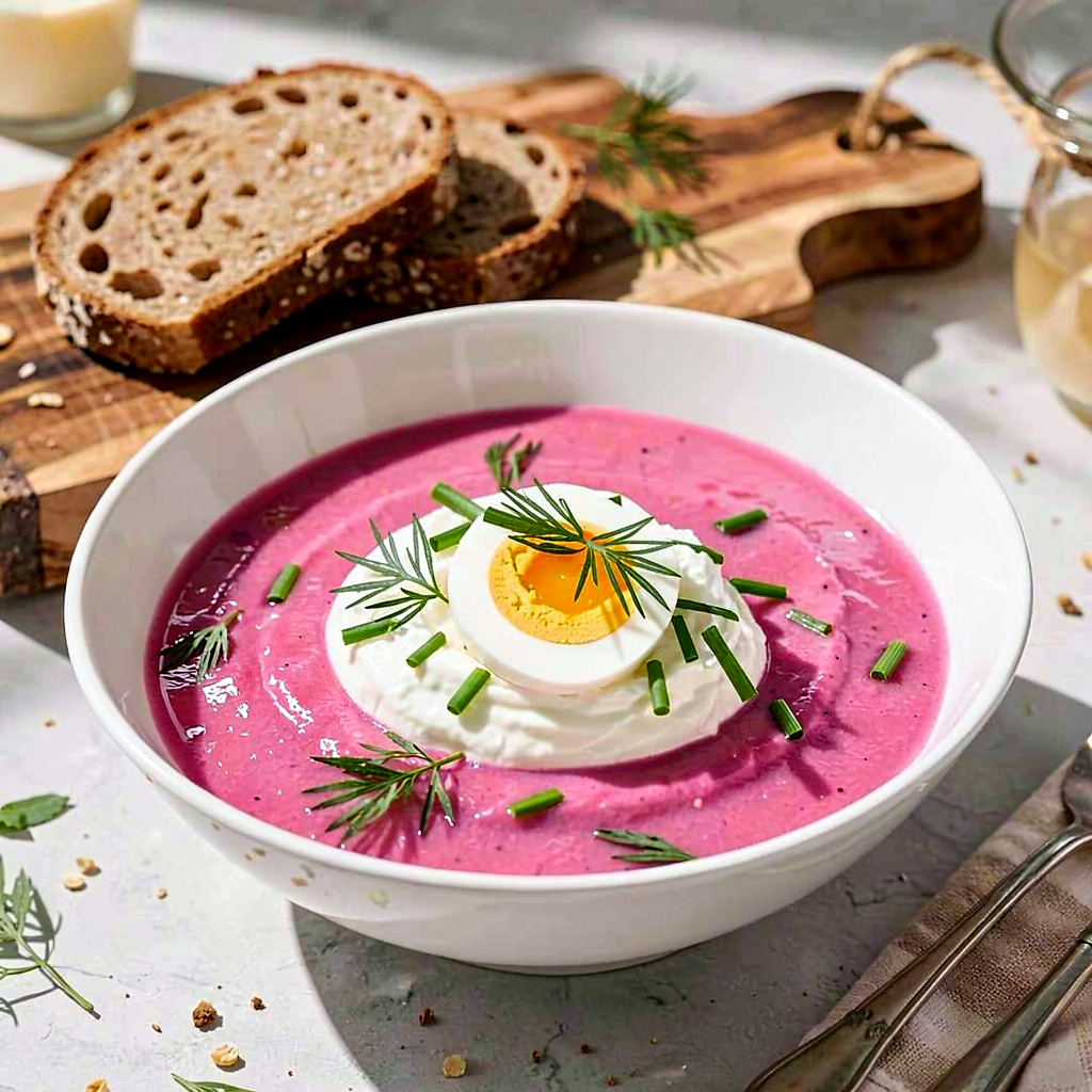 Recipe for: Beetroot Chilled Soup with Cottage Cheese - photo 1
